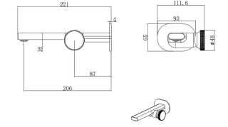 Смеситель для раковины Black&White Gravity 7407C хром